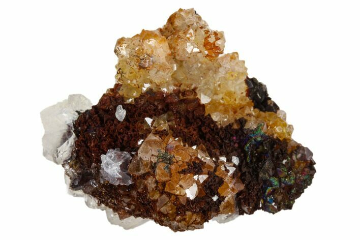 Red-Brown Jarosite with Calcite & Quartz - Colorado Mine, Utah #118149